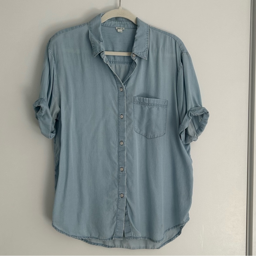 Aerie Denim Button-Up Shirt